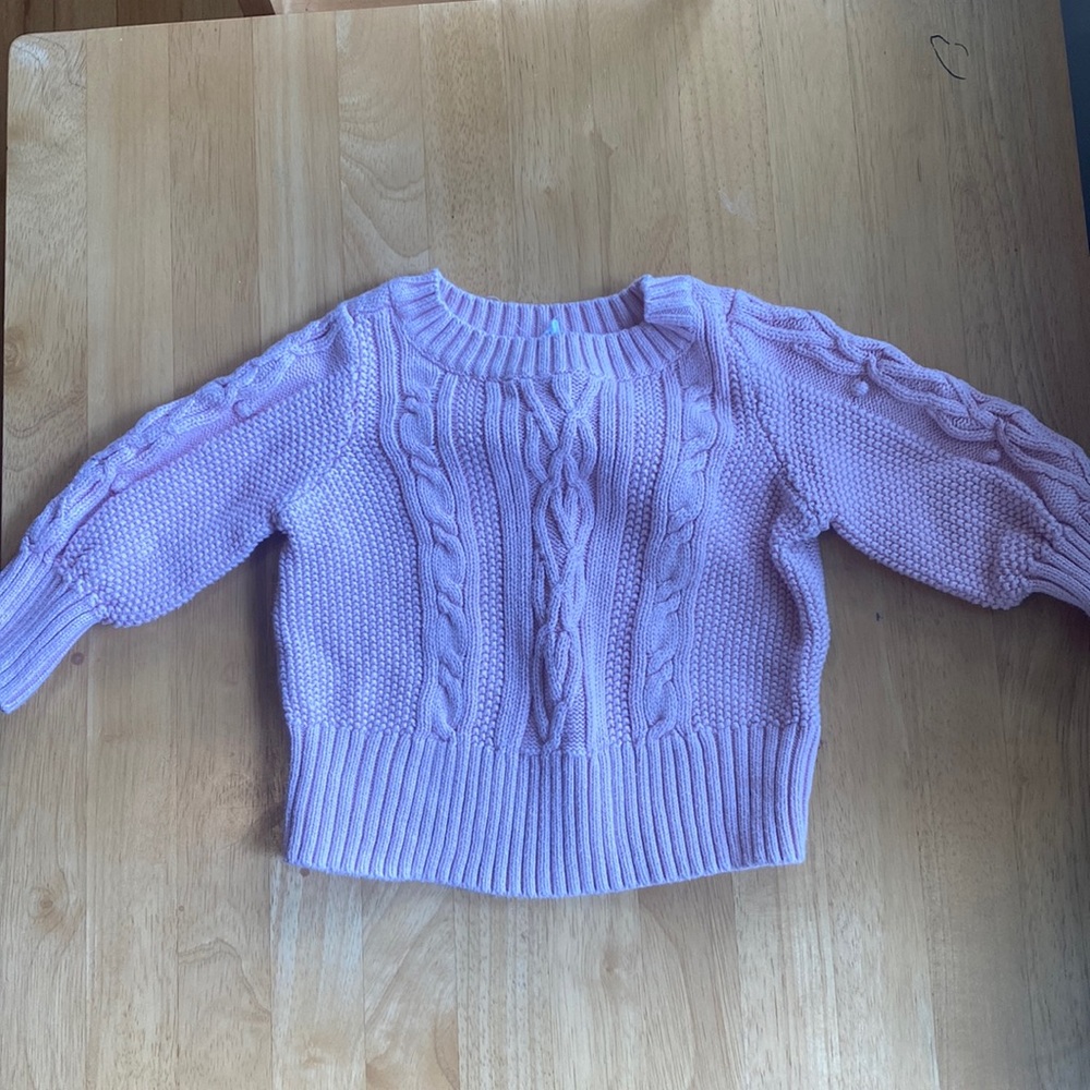 Baby Gap Pink Cable Knit Sweater